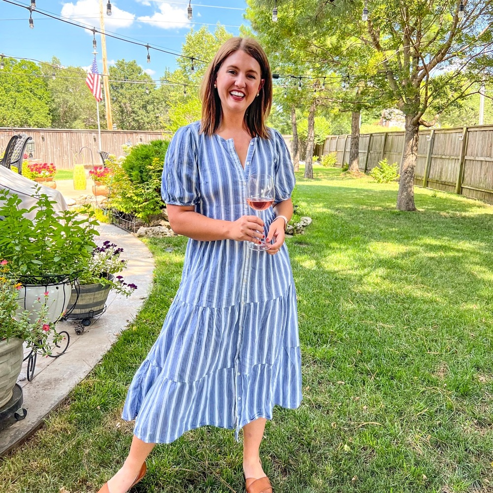 Old Navy Striped Midi Dress
